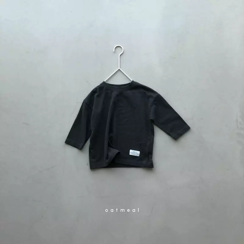 Oatmeal - Korean Children Fashion - #Kfashion4kids - Basic Round Tee - 4