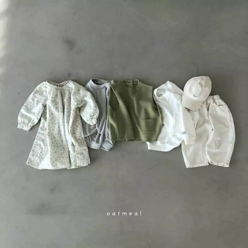 Oatmeal - Korean Children Fashion - #littlefashionista - Round Vest - 7