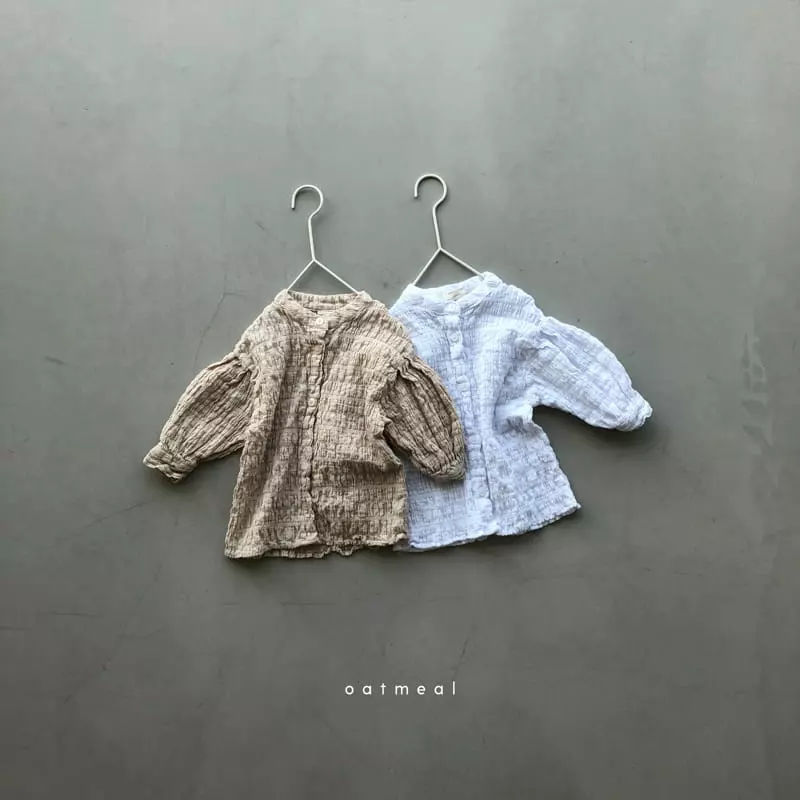 Oatmeal - Korean Children Fashion - #magicofchildhood - Point Shirt - 3
