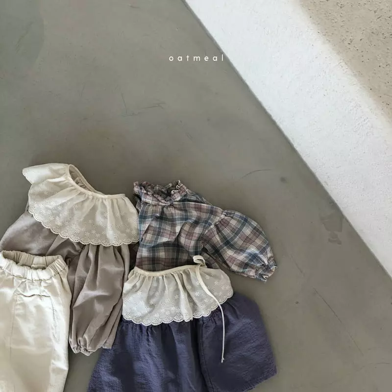 Oatmeal - Korean Children Fashion - #magicofchildhood - Vins Lace Blouse - 10