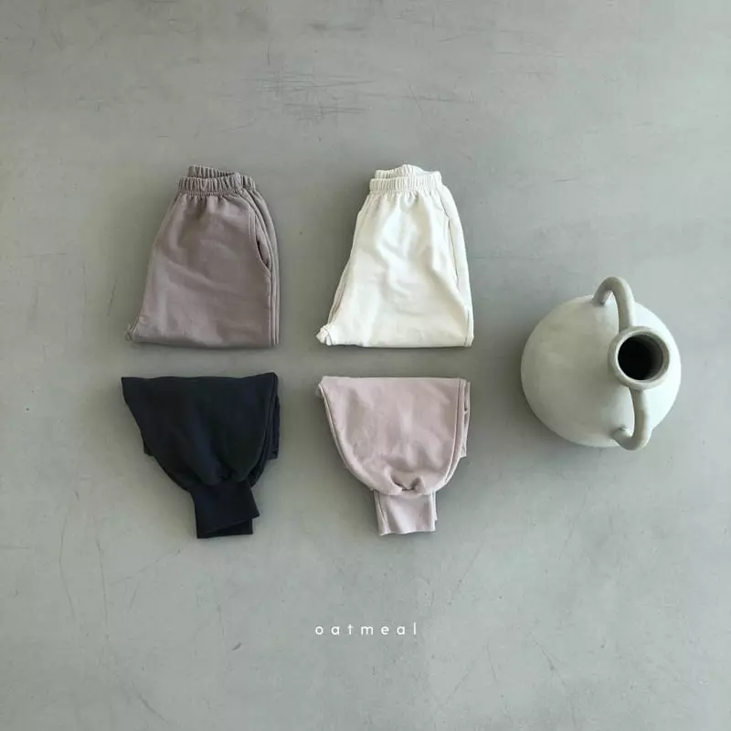 Oatmeal - Korean Children Fashion - #magicofchildhood - Basic Sweat Pants - 8