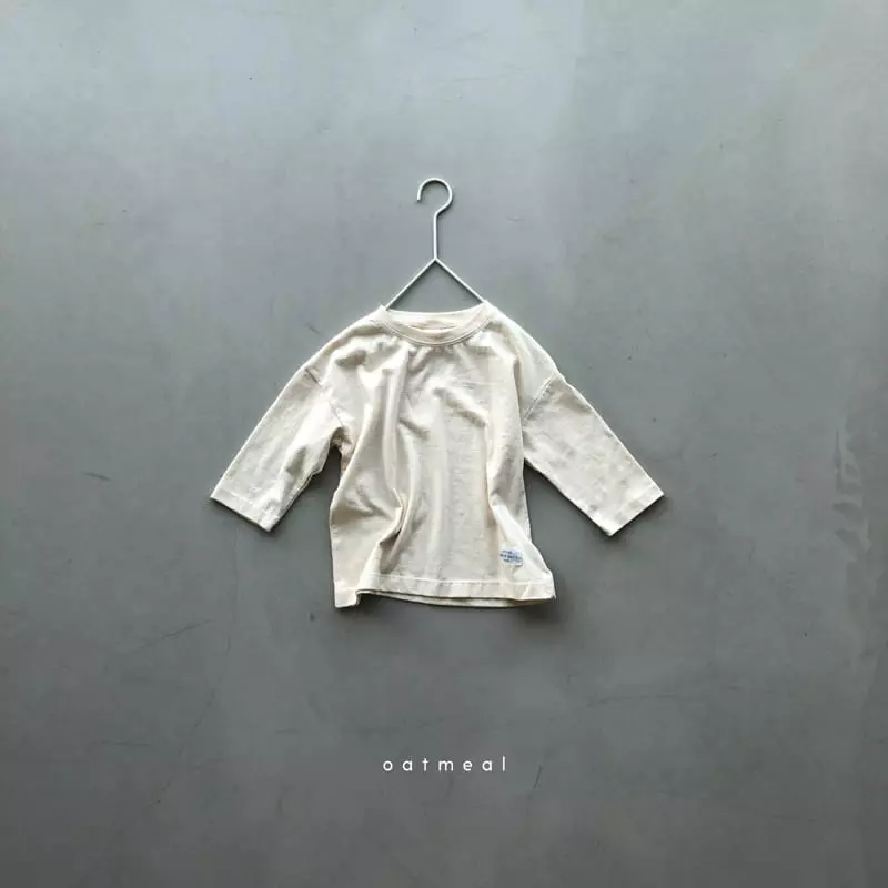 Oatmeal - Korean Children Fashion - #magicofchildhood - Basic Round Tee - 5