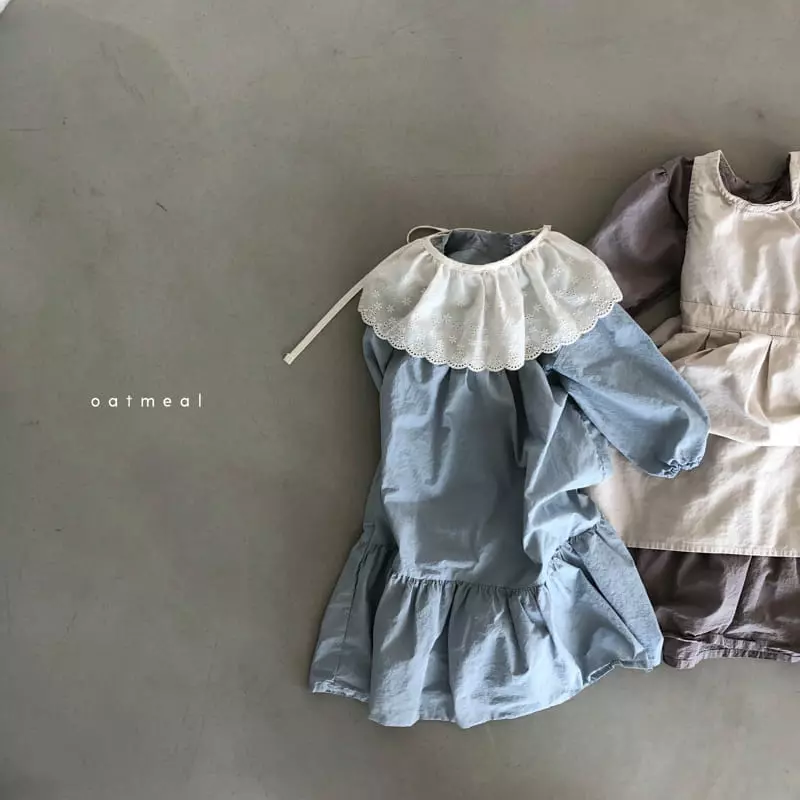 Oatmeal - Korean Children Fashion - #magicofchildhood - Less Apron - 12