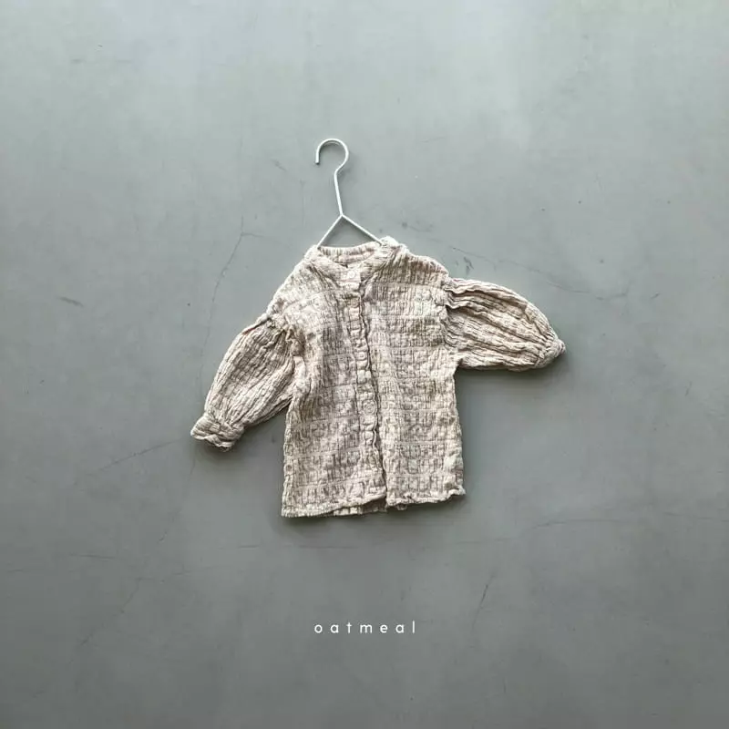 Oatmeal - Korean Children Fashion - #magicofchildhood - Point Shirt - 4