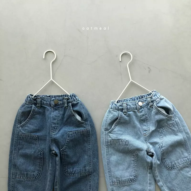 Oatmeal - Korean Children Fashion - #minifashionista - Berel Block Jeans - 2
