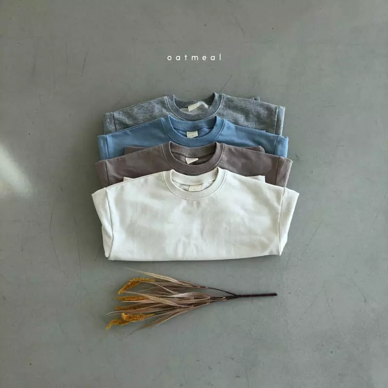 Oatmeal - Korean Children Fashion - #prettylittlegirls - Basic Sweatshirt - 8