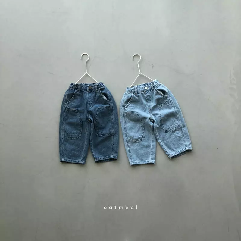 Oatmeal - Korean Children Fashion - #prettylittlegirls - Berel Block Jeans - 3