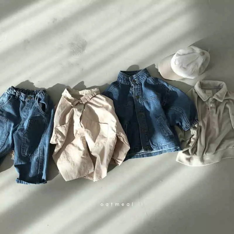 Oatmeal - Korean Children Fashion - #prettylittlegirls - No Bawl Denim Jacket - 9