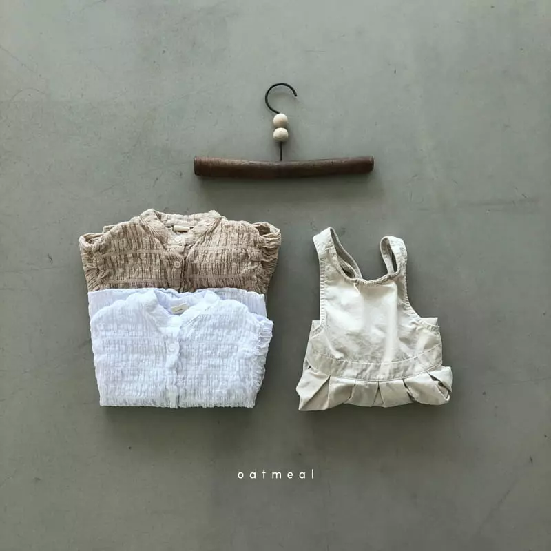 Oatmeal - Korean Children Fashion - #todddlerfashion - Point Shirt - 6