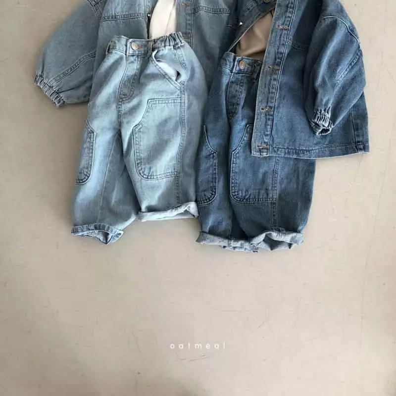 Oatmeal - Korean Children Fashion - #todddlerfashion - No Bawl Denim Jacket - 10