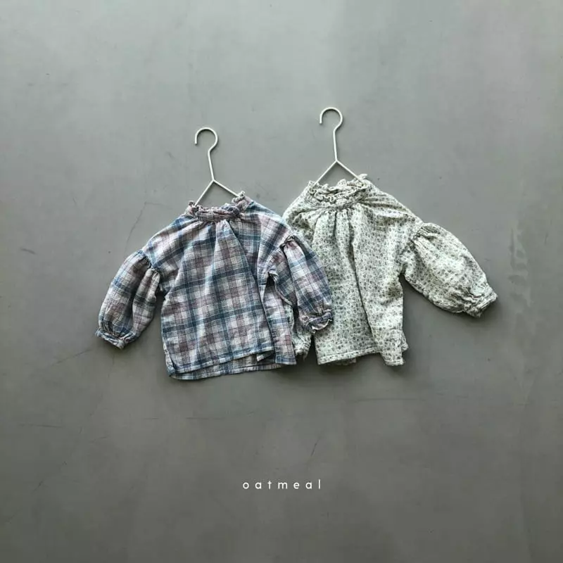 Oatmeal - Korean Children Fashion - #toddlerclothing - Opnel Blouse - 3