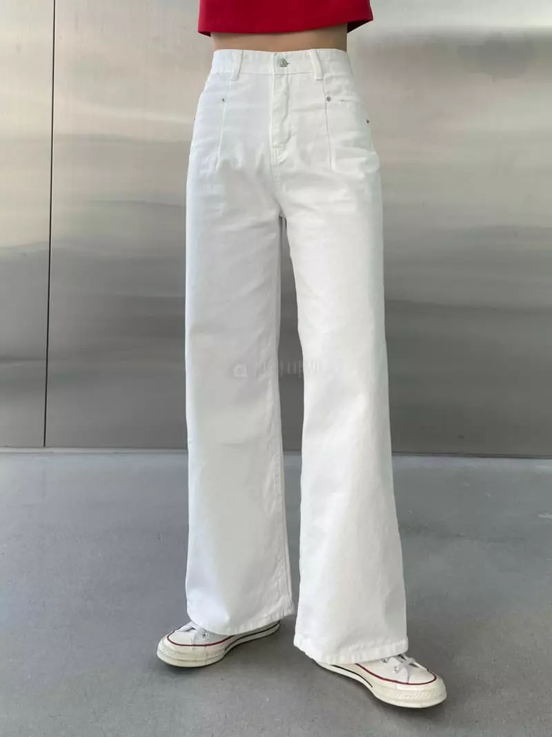 Of Course - Korean Women Fashion - #thelittlethings - Rivet White Pants