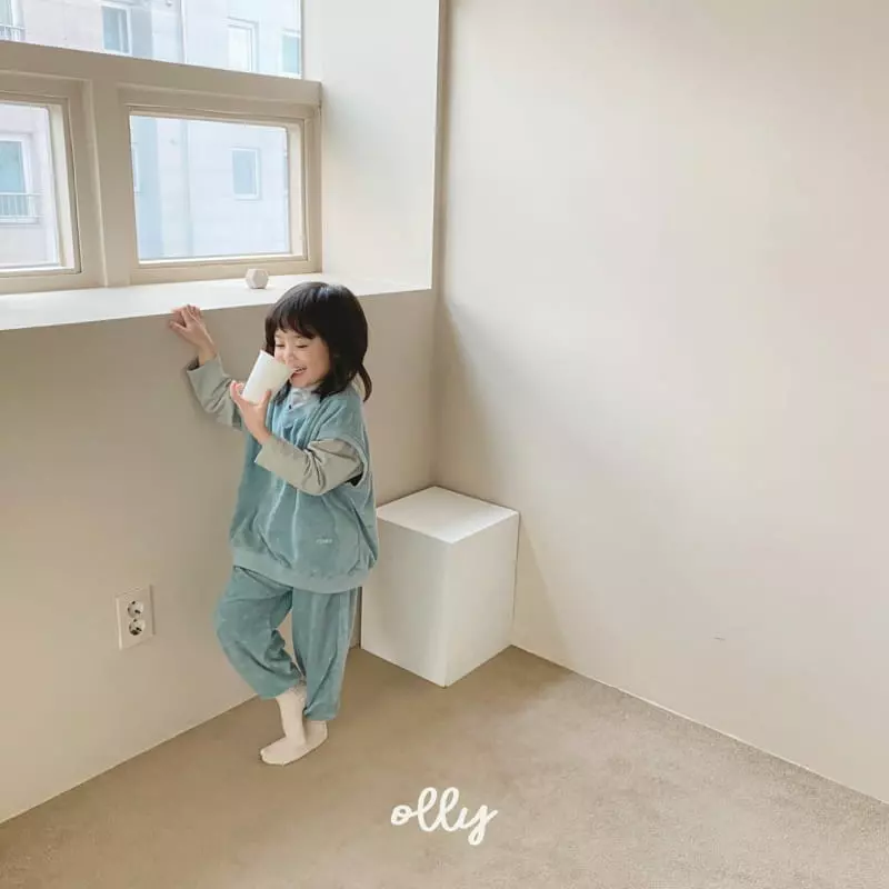 Ollymarket - Korean Children Fashion - #kidsshorts - Terry Vest Bottom Set - 2
