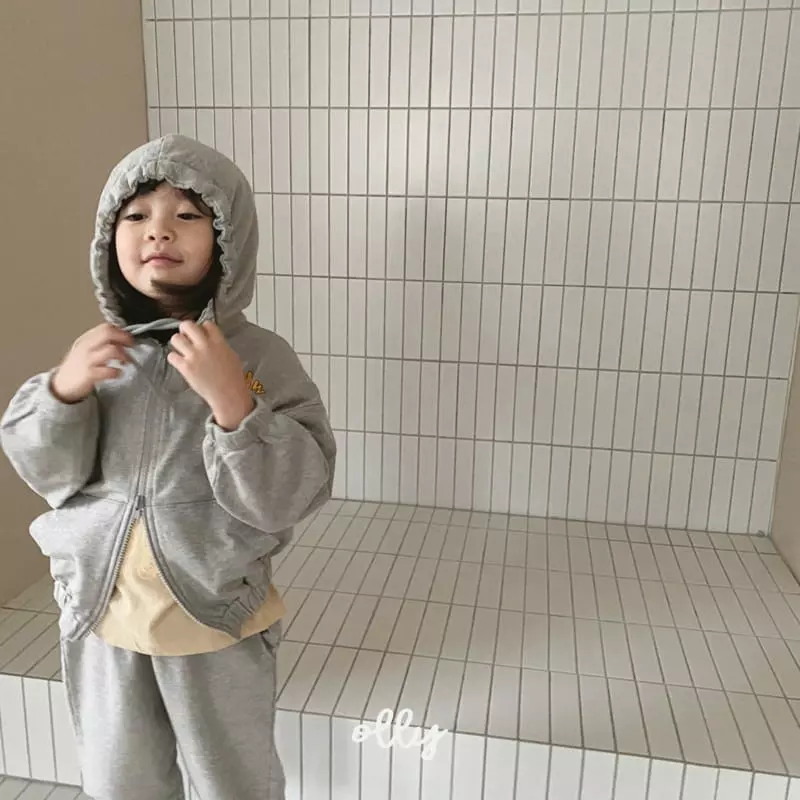 Ollymarket - Korean Children Fashion - #kidsshorts - How Are You Zip-up Bottom Set