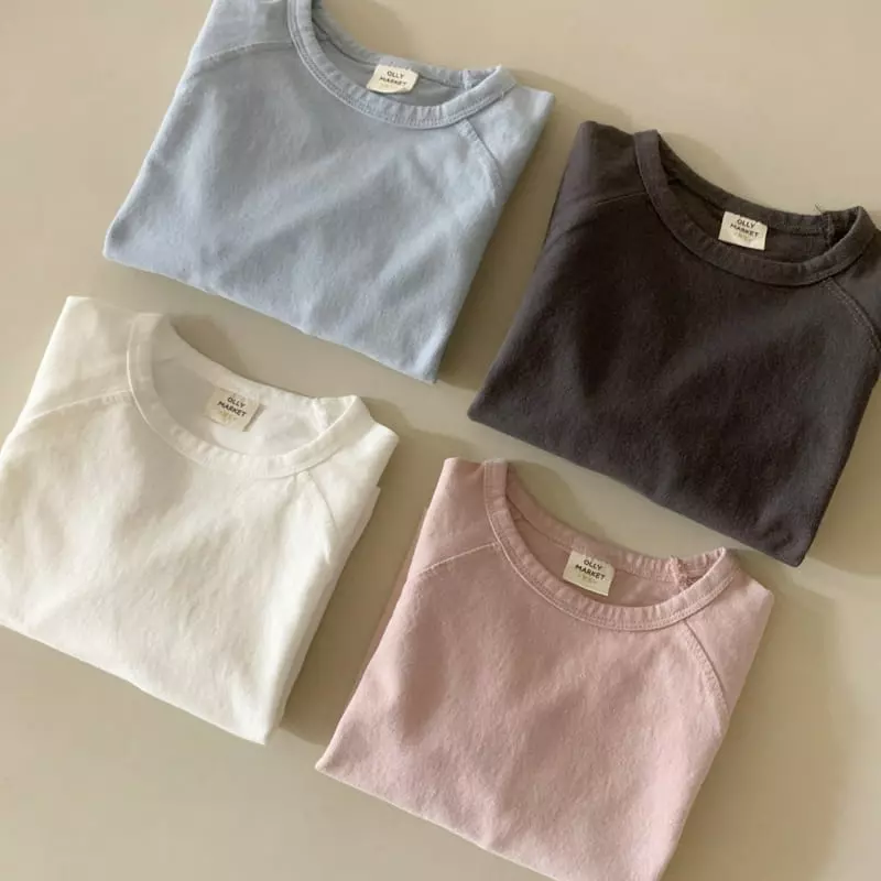 Ollymarket - Korean Children Fashion - #kidsstore - Detail Raglan Tee
