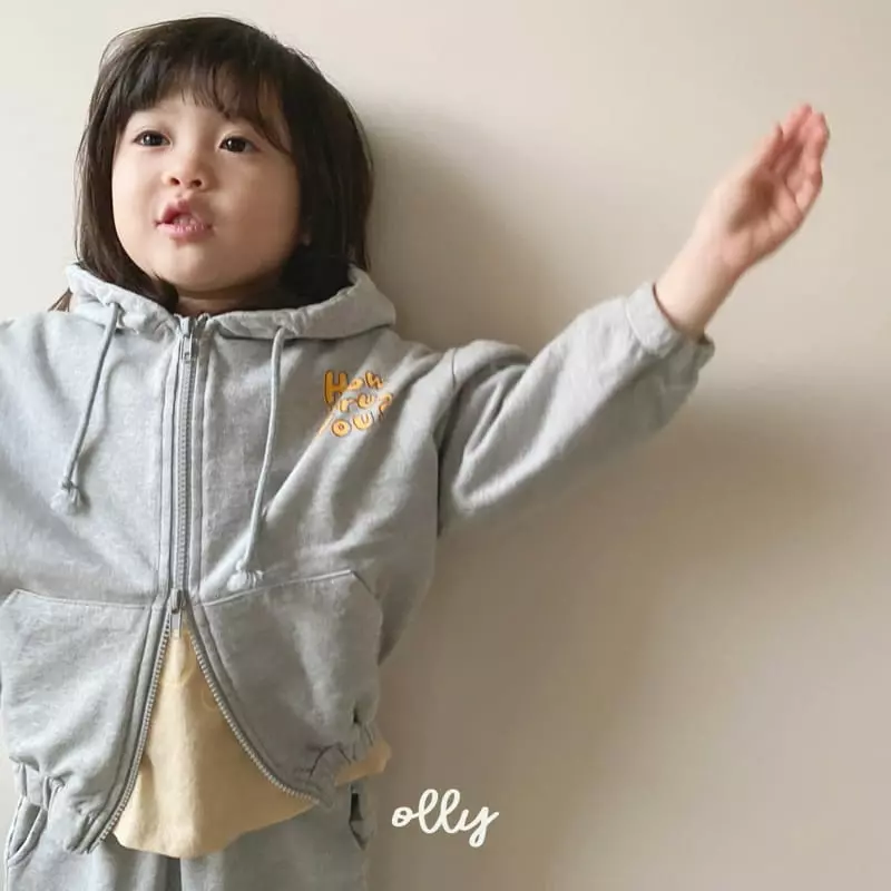 Ollymarket - Korean Children Fashion - #magicofchildhood - How Are You Zip-up Bottom Set - 6