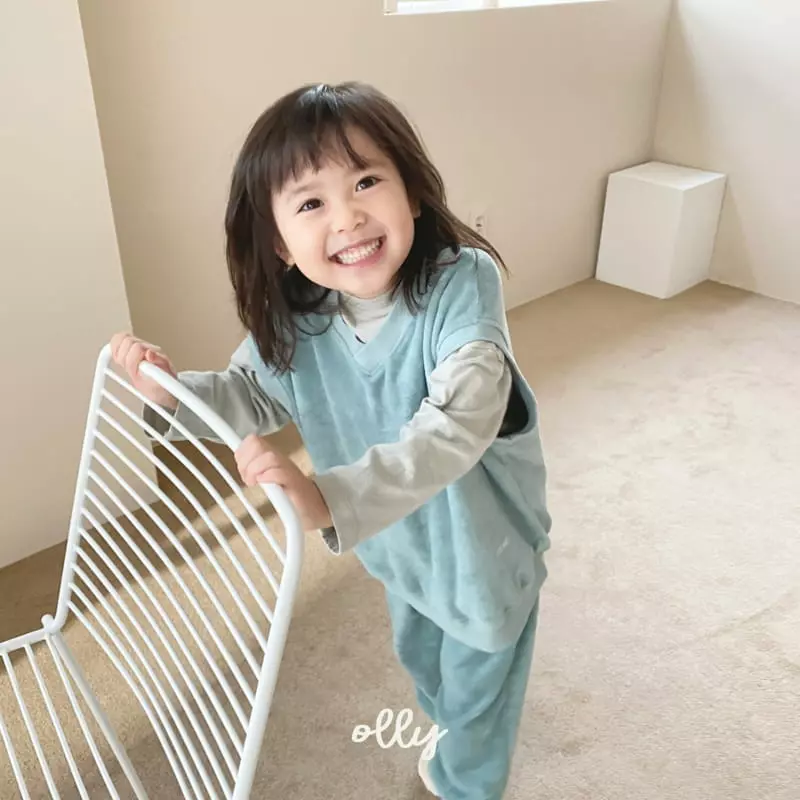 Ollymarket - Korean Children Fashion - #minifashionista - Terry Vest Bottom Set - 8
