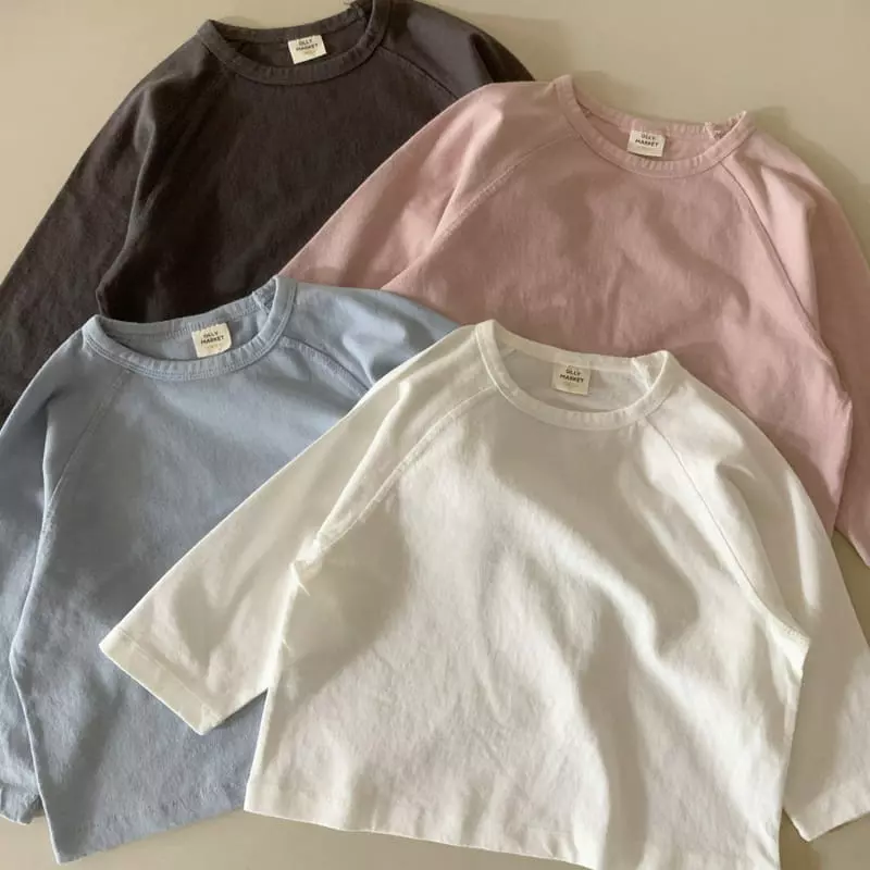 Ollymarket - Korean Children Fashion - #minifashionista - Detail Raglan Tee - 6