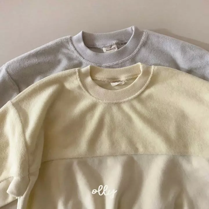 Ollymarket - Korean Children Fashion - #minifashionista - Terry Color Sweatshirt - 5