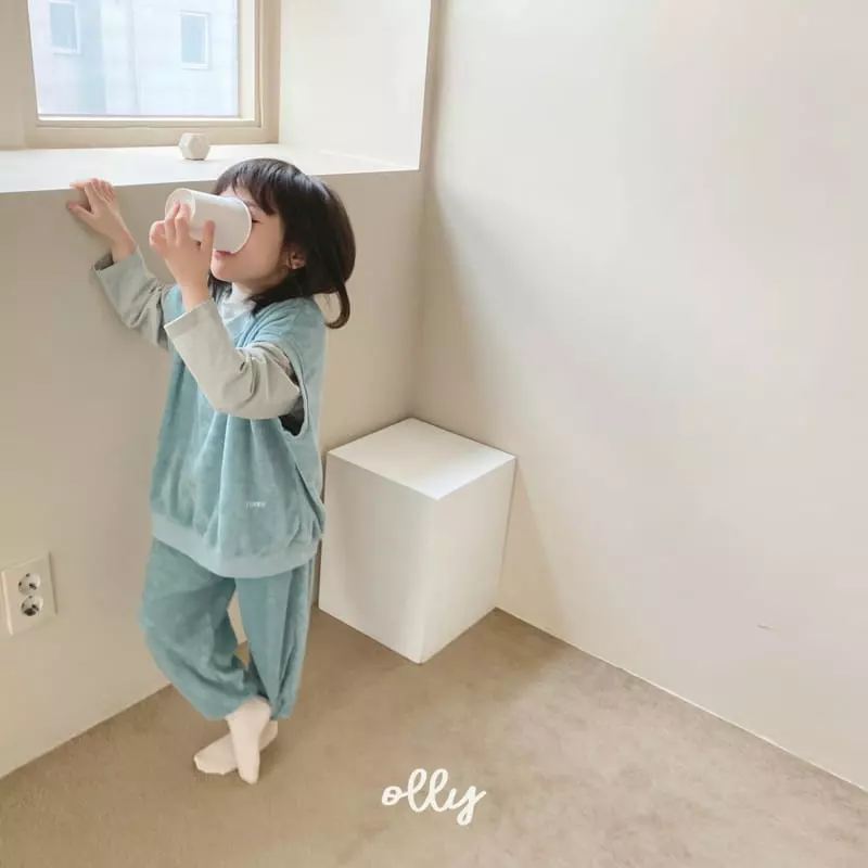 Ollymarket - Korean Children Fashion - #todddlerfashion - Terry Vest Bottom Set - 10