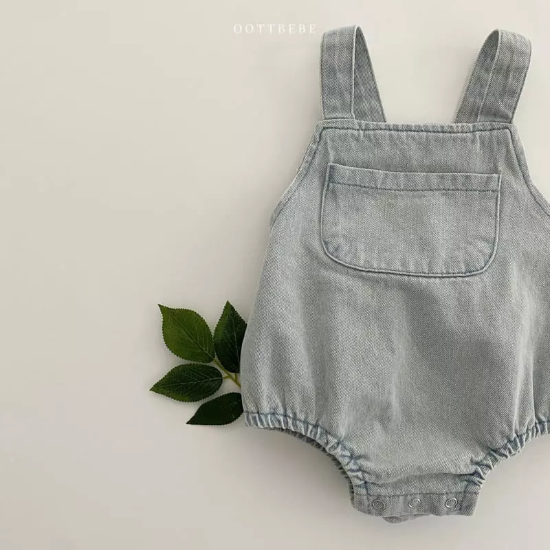 Oott Bebe - Korean Baby Fashion - #babyboutique - Amor Denim Bodysuit - 7