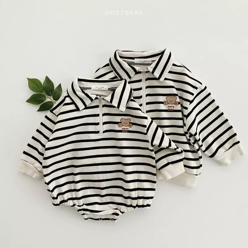 Oott Bebe - Korean Baby Fashion - #babyboutiqueclothing - Popo Half Bodysuit - 6