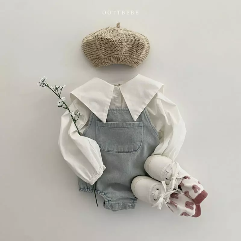 Oott Bebe - Korean Baby Fashion - #babyfever - Amor Denim Bodysuit - 11