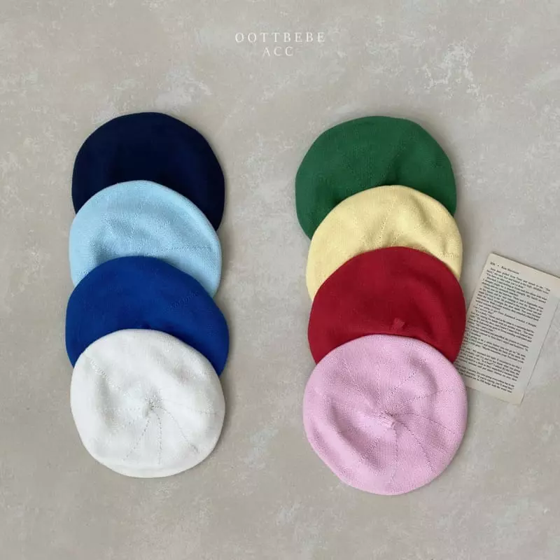 Oott Bebe - Korean Baby Fashion - #babyfever - Color Beret Hat - 11