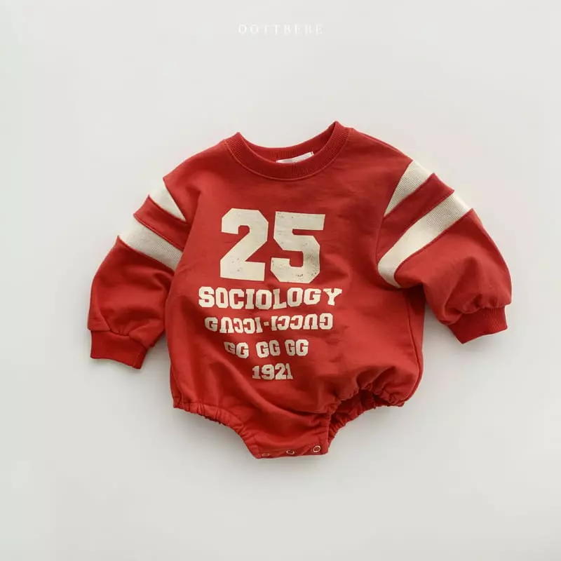 Oott Bebe - Korean Baby Fashion - #babygirlfashion - 25 Slit Sweatshirt Bodysuit - 2