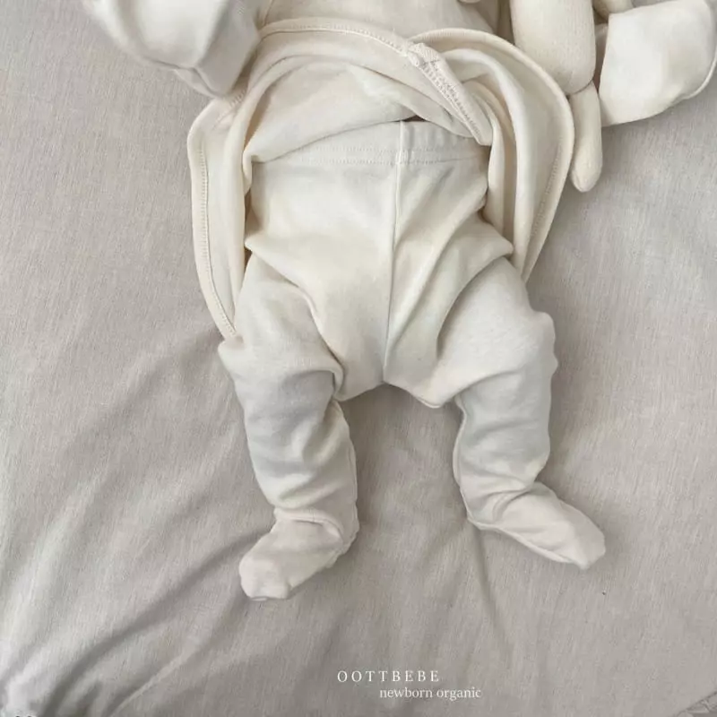 Oott Bebe - Korean Baby Fashion - #babyootd - Organic Foot Leggings Mesh - 6