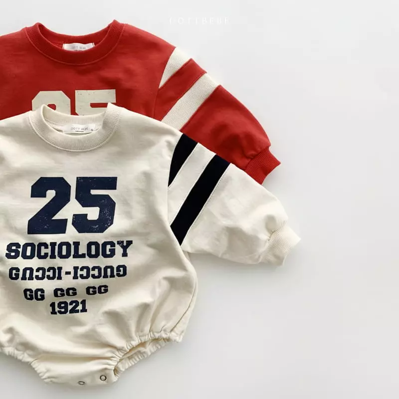 Oott Bebe - Korean Baby Fashion - #babyootd - 25 Slit Sweatshirt Bodysuit - 5