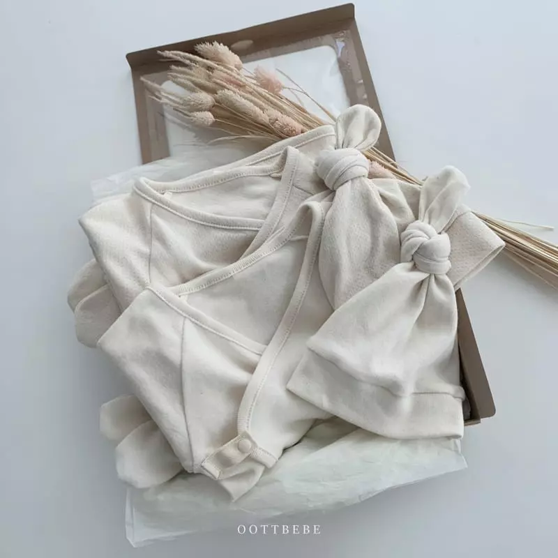 Oott Bebe - Korean Baby Fashion - #babyoutfit - Organic Easywear Mesh with Bonnet