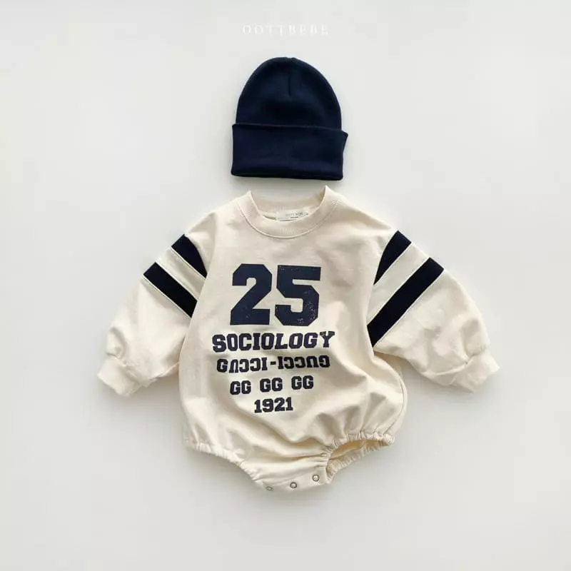 Oott Bebe - Korean Baby Fashion - #babyoutfit - 25 Slit Sweatshirt Bodysuit - 6