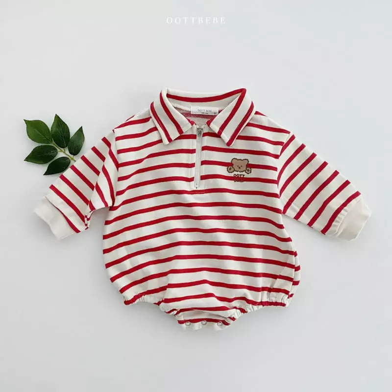 Oott Bebe - Korean Baby Fashion - #onlinebabyboutique - Popo Half Bodysuit - 2