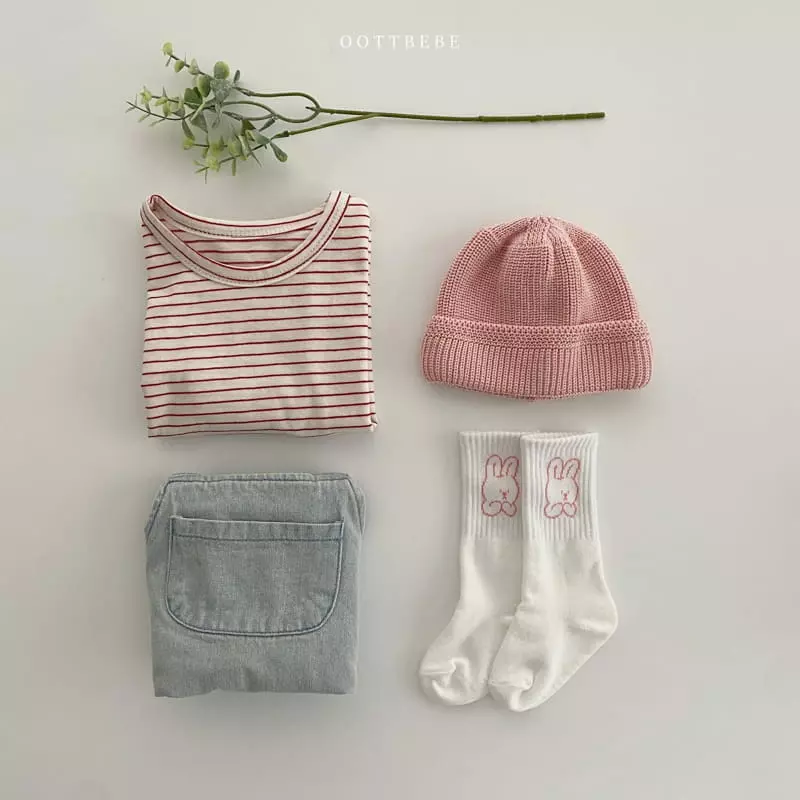 Oott Bebe - Korean Baby Fashion - #onlinebabyshop - Amor Denim Bodysuit - 5