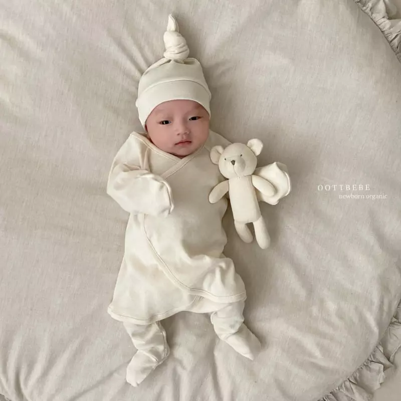 Oott Bebe - Korean Baby Fashion - #onlinebabyshop - Organic Easywear Mesh with Bonnet - 5