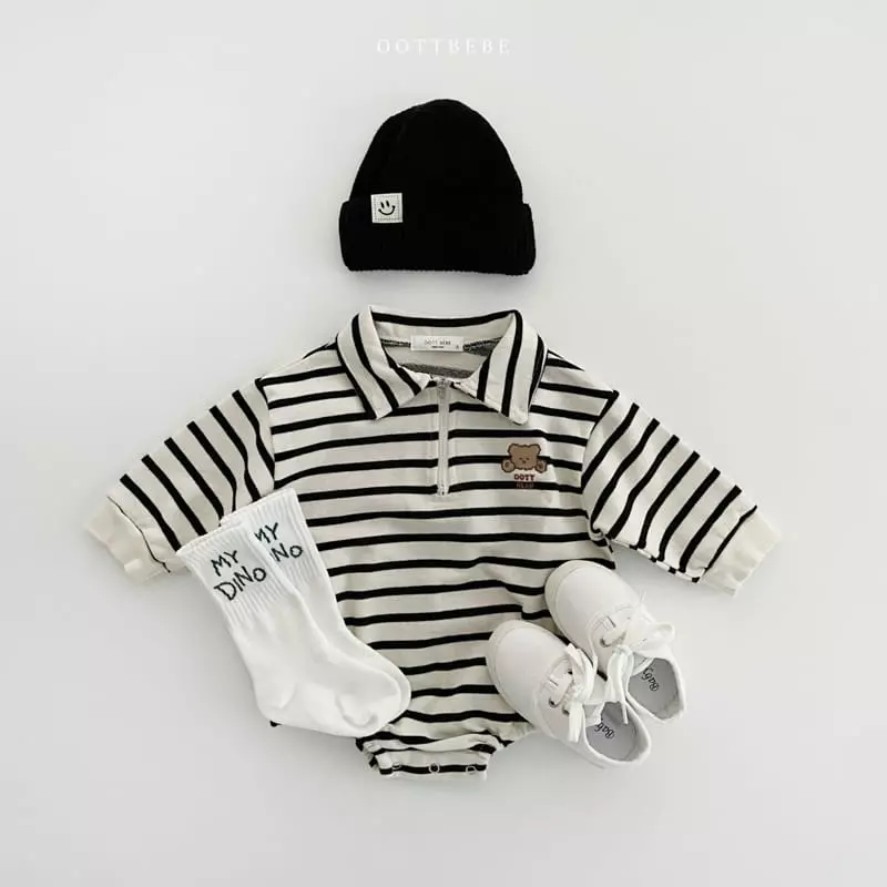 Oott Bebe - Korean Baby Fashion - #onlinebabyshop - Popo Half Bodysuit - 3
