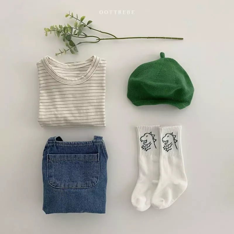 Oott Bebe - Korean Baby Fashion - #smilingbaby - Amor Denim Bodysuit - 6