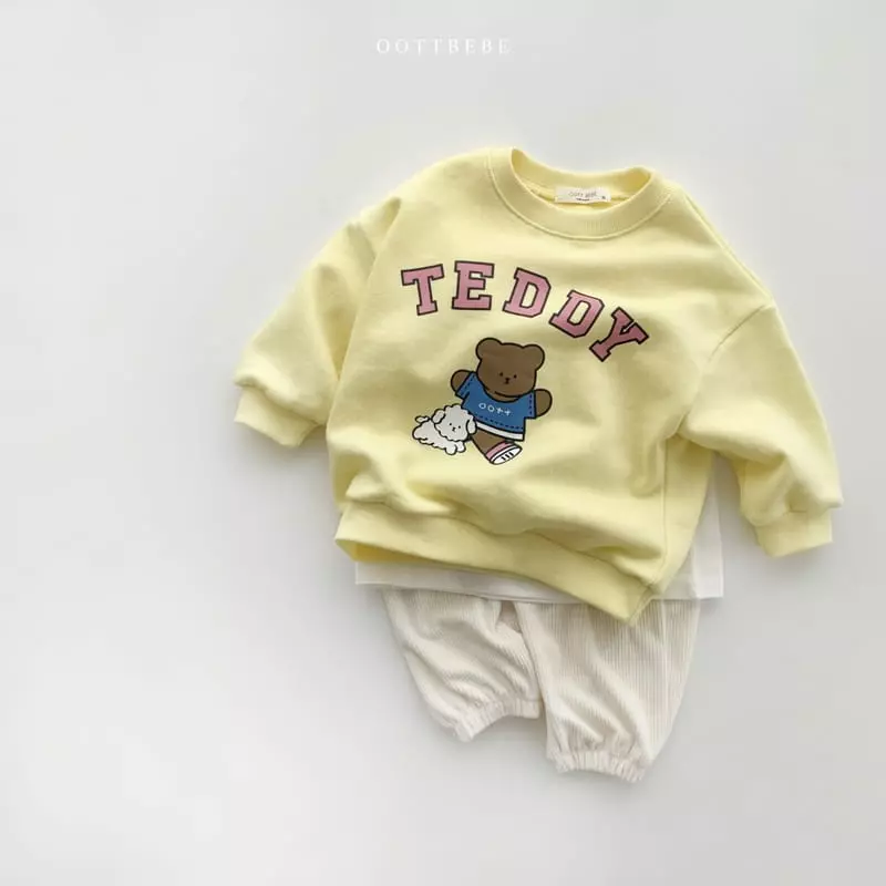 Oott Bebe - Korean Children Fashion - #Kfashion4kids - Love Teddy Sweatshirt - 12