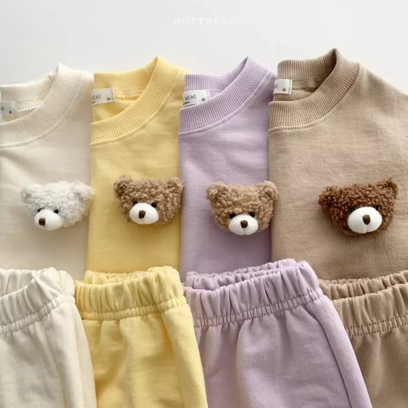 Oott Bebe - Korean Children Fashion - #Kfashion4kids - Doll Bear Top Bottom Set - 10