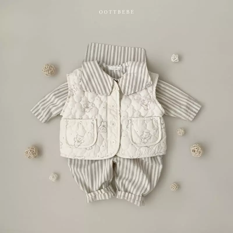 Oott Bebe - Korean Children Fashion - #childofig - Jelly Quilting Jumper Vest with Mom - 12