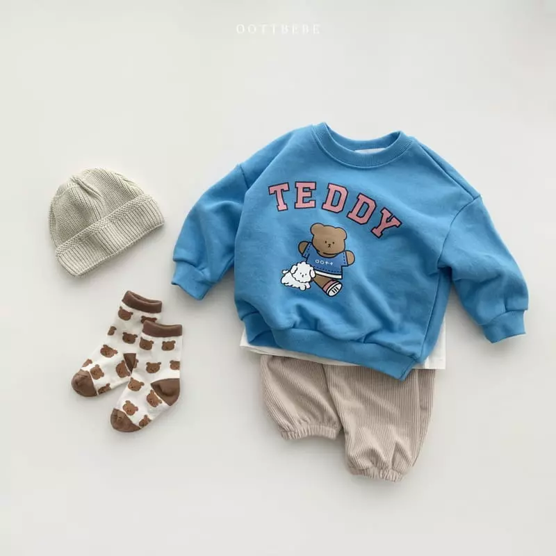 Oott Bebe - Korean Children Fashion - #childofig - Love Teddy Sweatshirt - 3