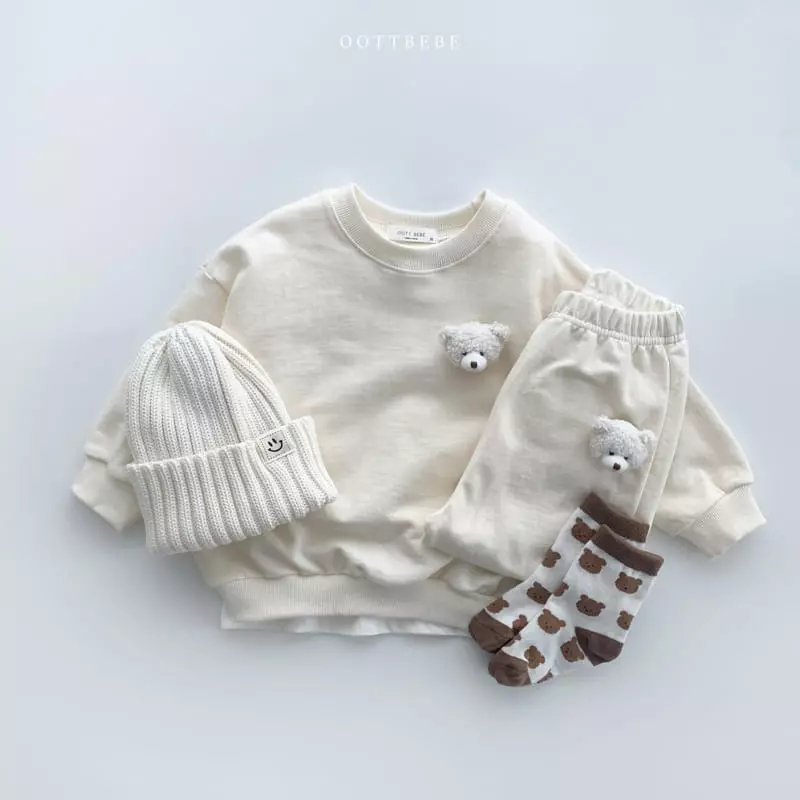 Oott Bebe - Korean Children Fashion - #childofig - Doll Bear Top Bottom Set