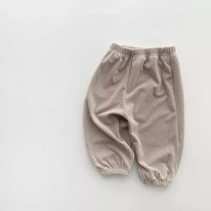 Oott Bebe - Korean Children Fashion - #childrensboutique - Veloure Rib Pants - 6