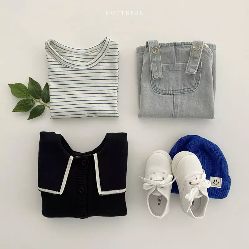 Oott Bebe - Korean Children Fashion - #childrensboutique - Amor Denim Dungarees One-piece - 11