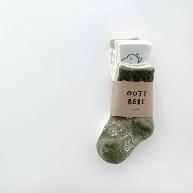 Oott Bebe - Korean Children Fashion - #designkidswear - Zoo Socks Set of 4 - 9