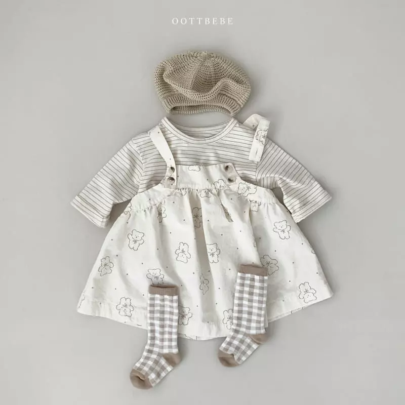 Oott Bebe - Korean Children Fashion - #designkidswear - Jelly Dungarees One-piece - 3