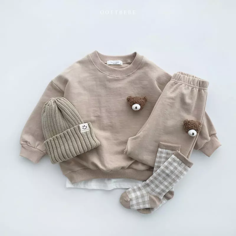 Oott Bebe - Korean Children Fashion - #childrensboutique - Doll Bear Top Bottom Set - 4