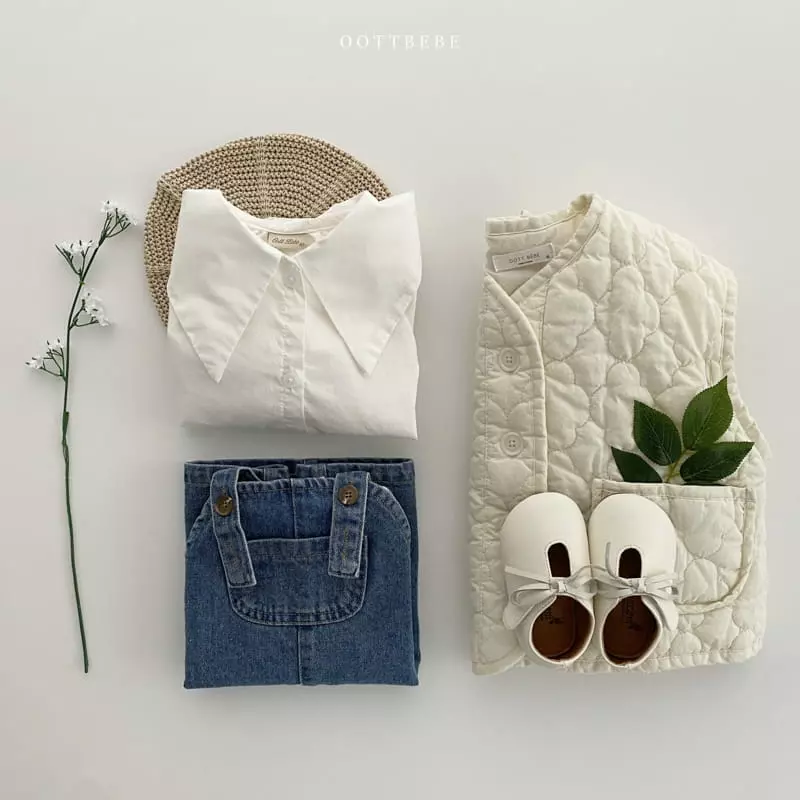 Oott Bebe - Korean Children Fashion - #designkidswear - Amor Denim Dungarees One-piece - 12