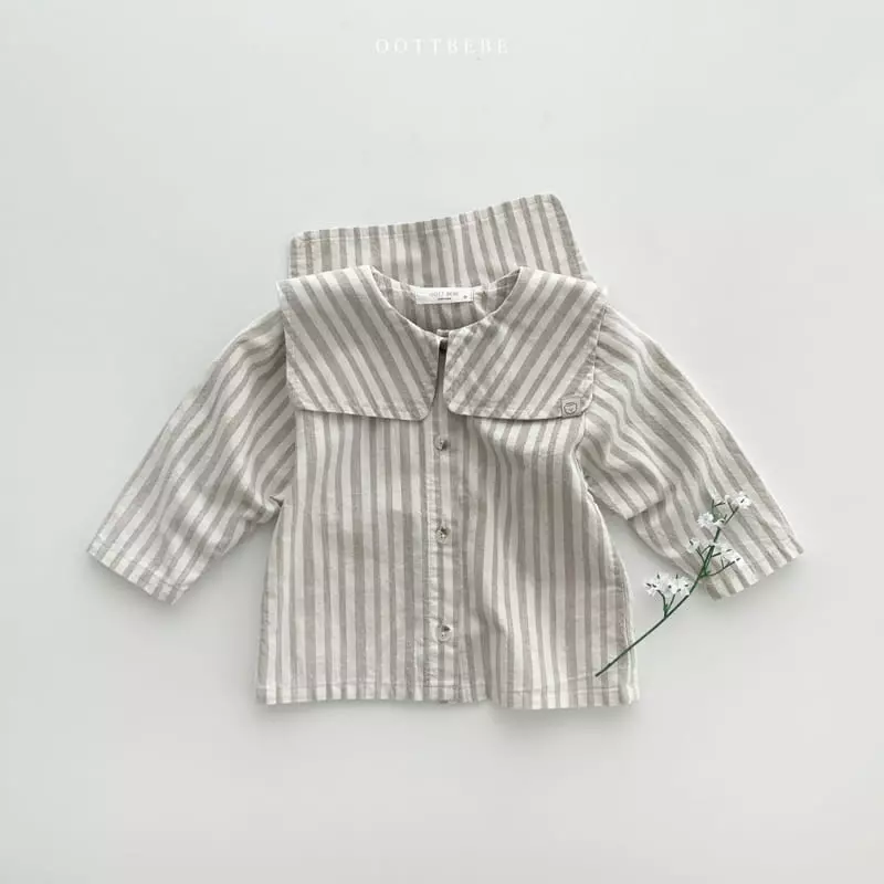 Oott Bebe - Korean Children Fashion - #discoveringself - Jelly Collar Shirt Jacket - 2
